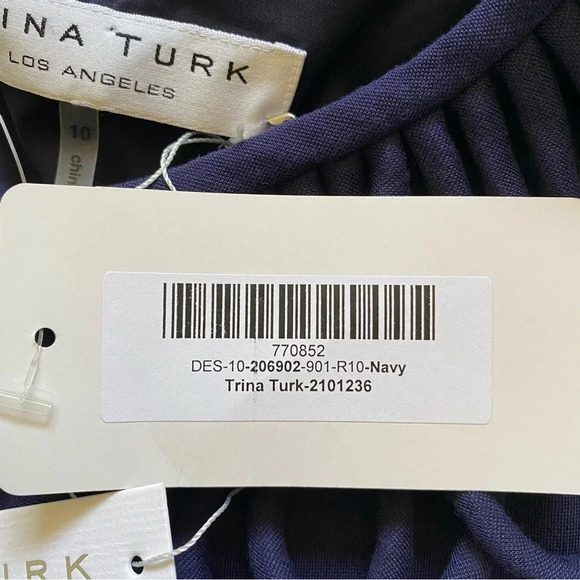 Trina Turk Sheath Dress Size 10 Navy Blue New with Tag‎ - Picture 6 of 11